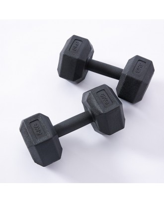 hot selling new hexagonal dumbbell set men football heavy household fitness equipment plastic dumbbell