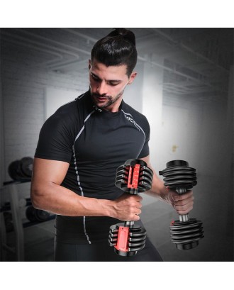 Wholesale Adjustable Dumbbell Fitness Neoprene Hex Rubber Coated Dumbbell Set For Strength Training Equipment