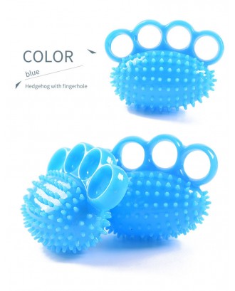 Manufacturer wholesales high quality TPR environmental protection 4-finger fitness needle ball palm training rehabilitation ball