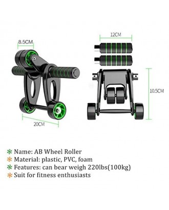 Ab Roller Wheel Abdominal Exercise Folding Abs Workout Kit with Knee Pad Resistance Bands Corn Strength Home Gym Equipment