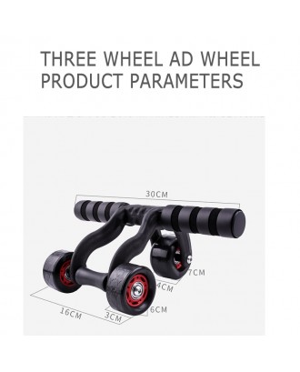 Abdominal core muscle exercise AB wheel roller muscle wheel multi function four wheel AB roller with brake pad