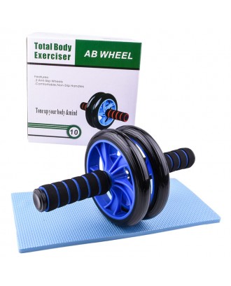 Popular Dual Ab Wheel Roller With Resistant Bands Rueda Abdominal Abdominal Trainer Wheel